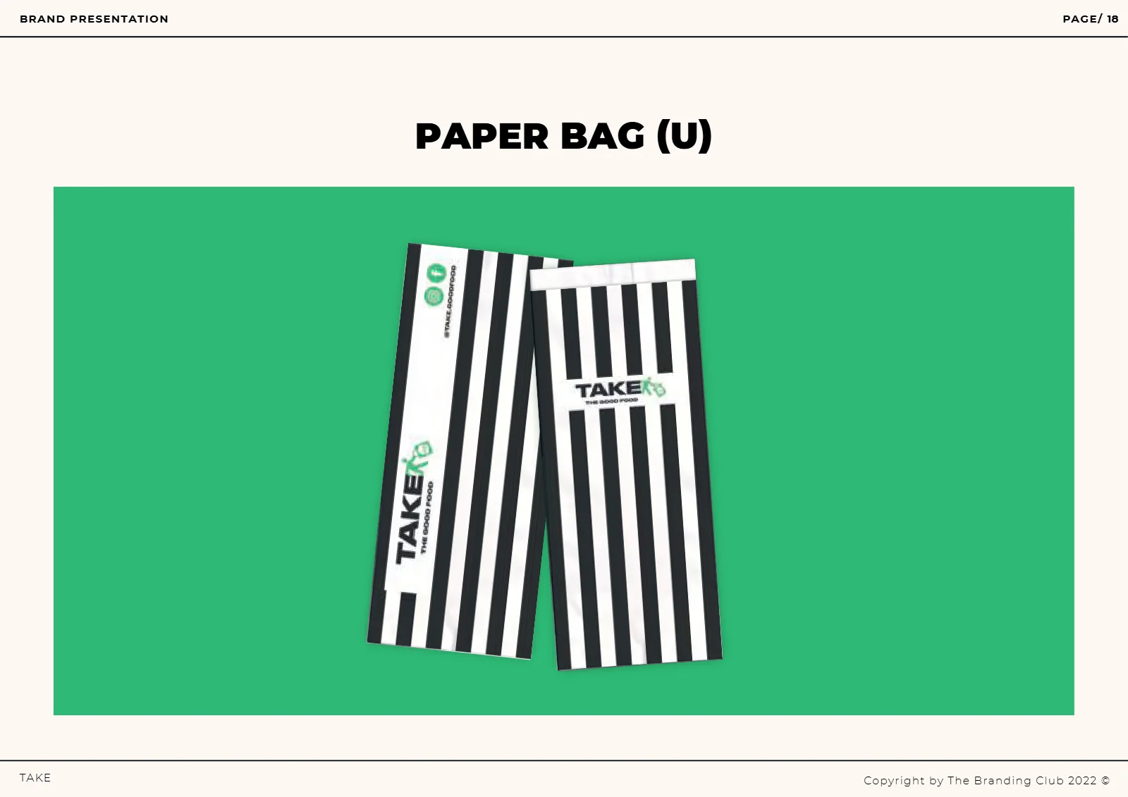 Brandbook TAKE · 18/21