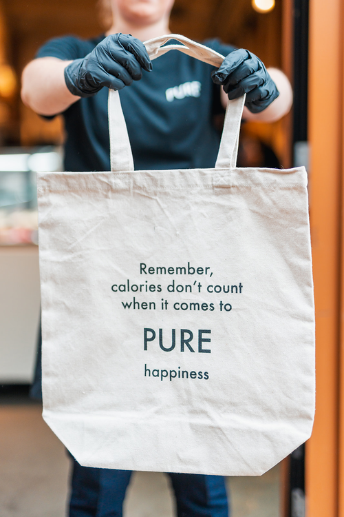 Voorbeeld canvas tote bag van PURE